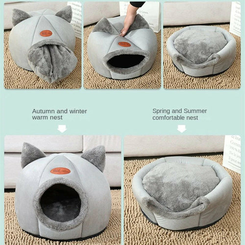 Maison et panier 2-en-1 pour chat