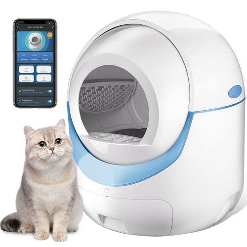 Litière automatique connectée pour chat – Autonettoyante et contrôle via application